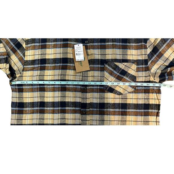 Stillwater Supply Co Brown Blue Plaid Flannel Mens Size XXL NWT - Picture 5 of 7
